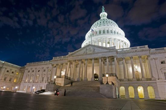 U.S. Capitol at night