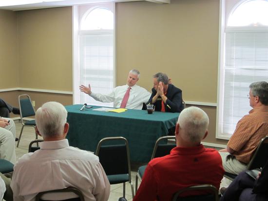 Discussing Small Business and Job Creation at Rountable Event in Russellville